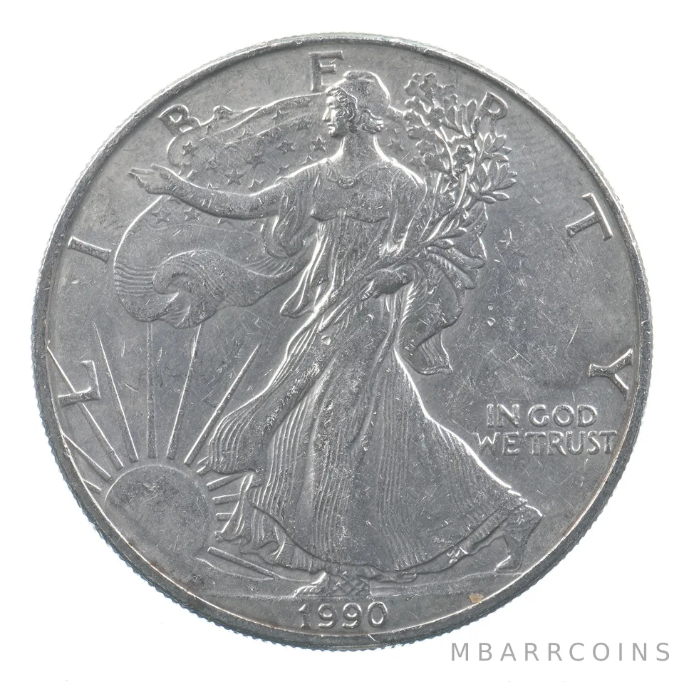 Better Date 1990 American Silver Eagle 1 Troy Oz .999 Fine Silver *890