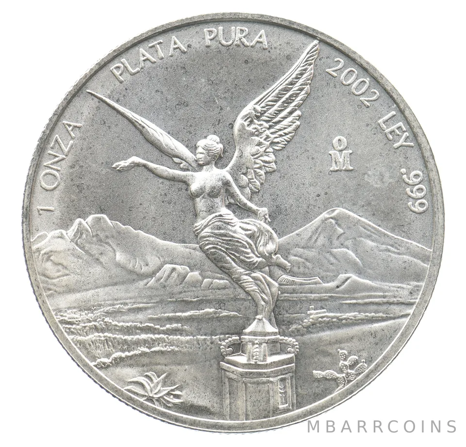 2002 Mo Mexico 1 Onza Silver Libertad a6405