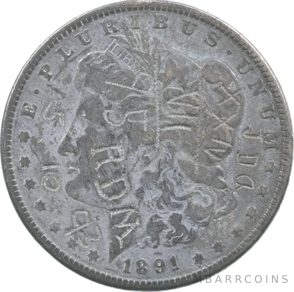 1891 Morgan Silver Dollar Love Token Counterstamped *5588