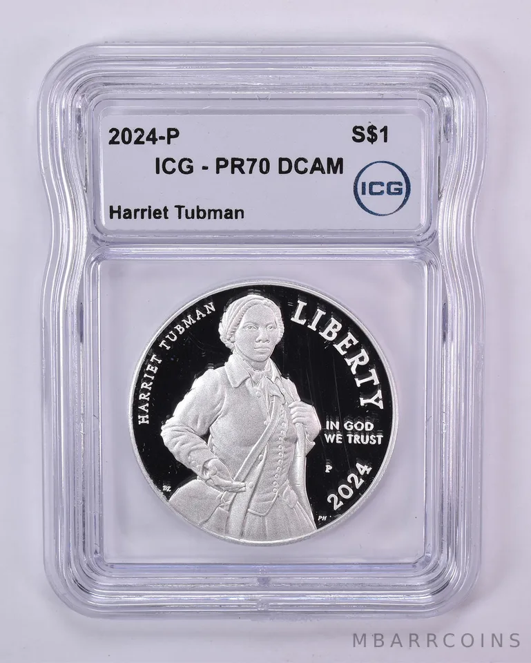 2024-P Harriet Tubman Commemorative Silver Dollar PR70 DCAM ICG