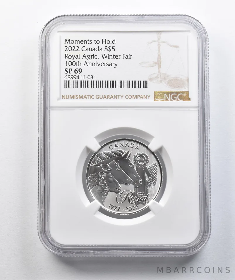 2022 Canada $5 Silver Royal Agricultural Winter Fair 100th Anniv. SP69 NGC a4378