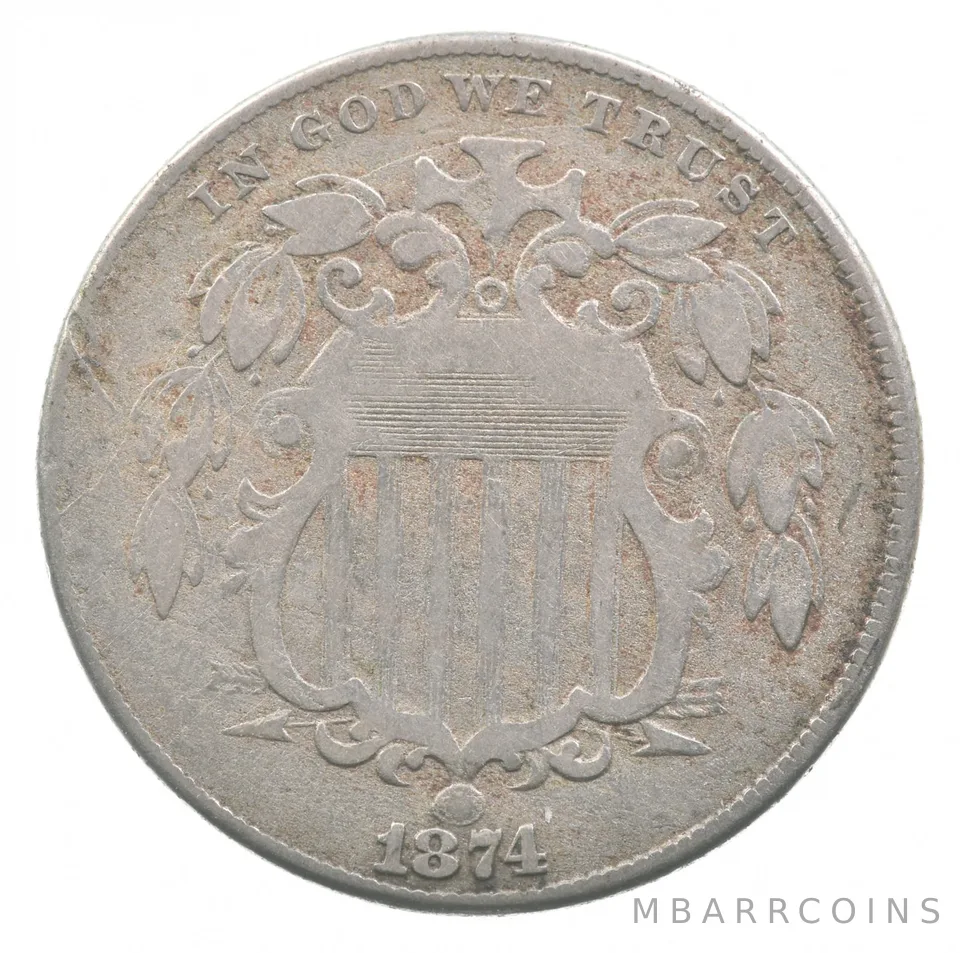 1874 Shield Nickel *4637
