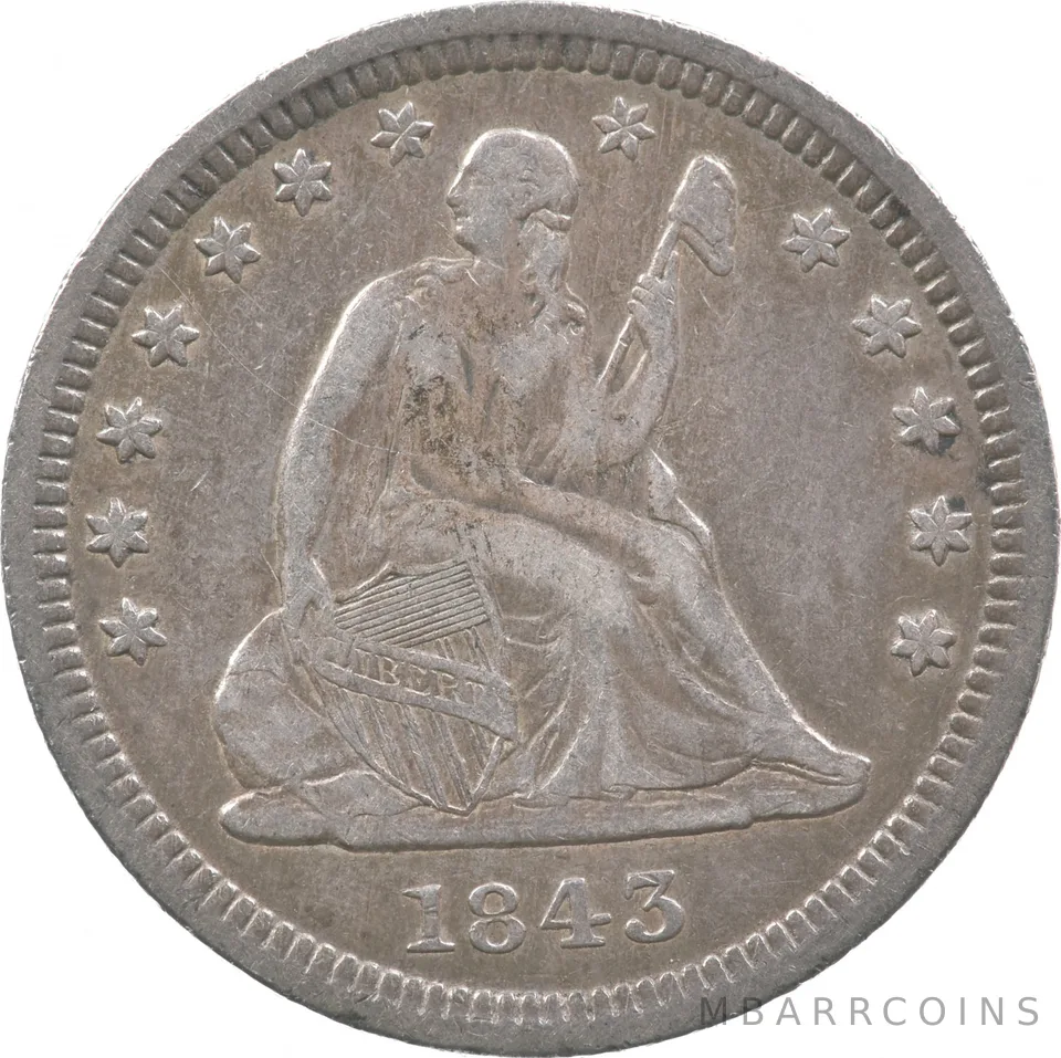 1843 Seated Liberty Quarter *5519
