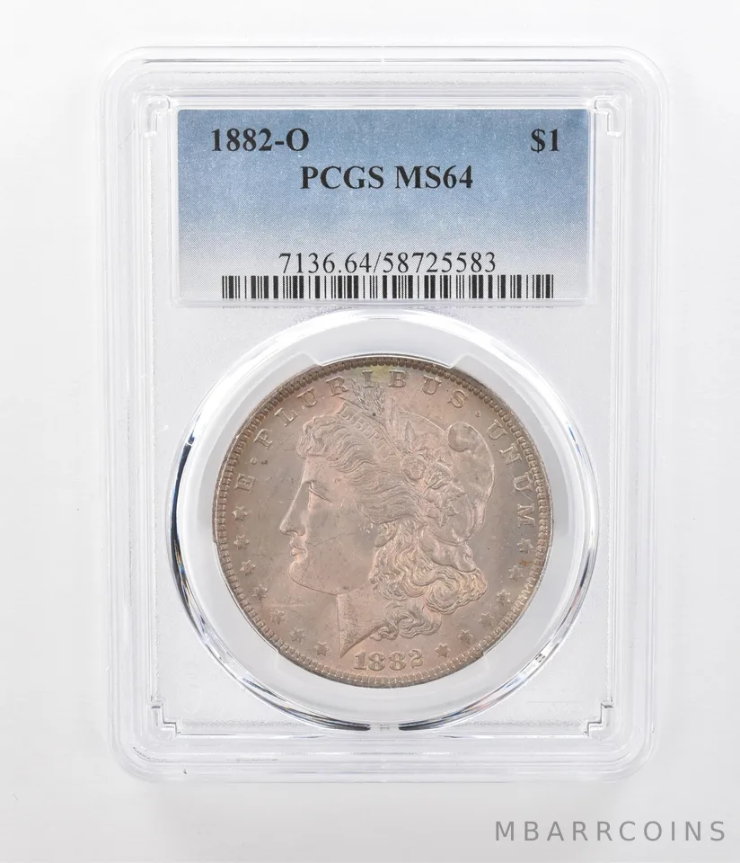 1882-O Morgan Silver Dollar MS64 PCGS Beautiful Tone *1195