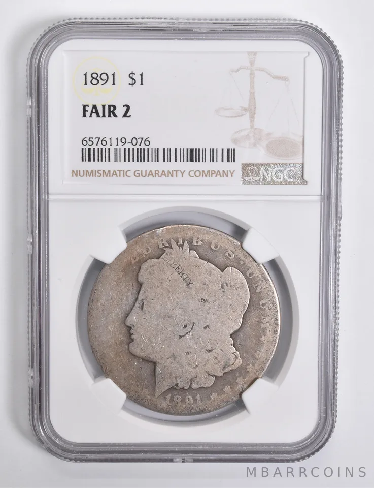 FAIR 2 1891 Morgan Silver Dollar NGC Lowball Low Ball *4535