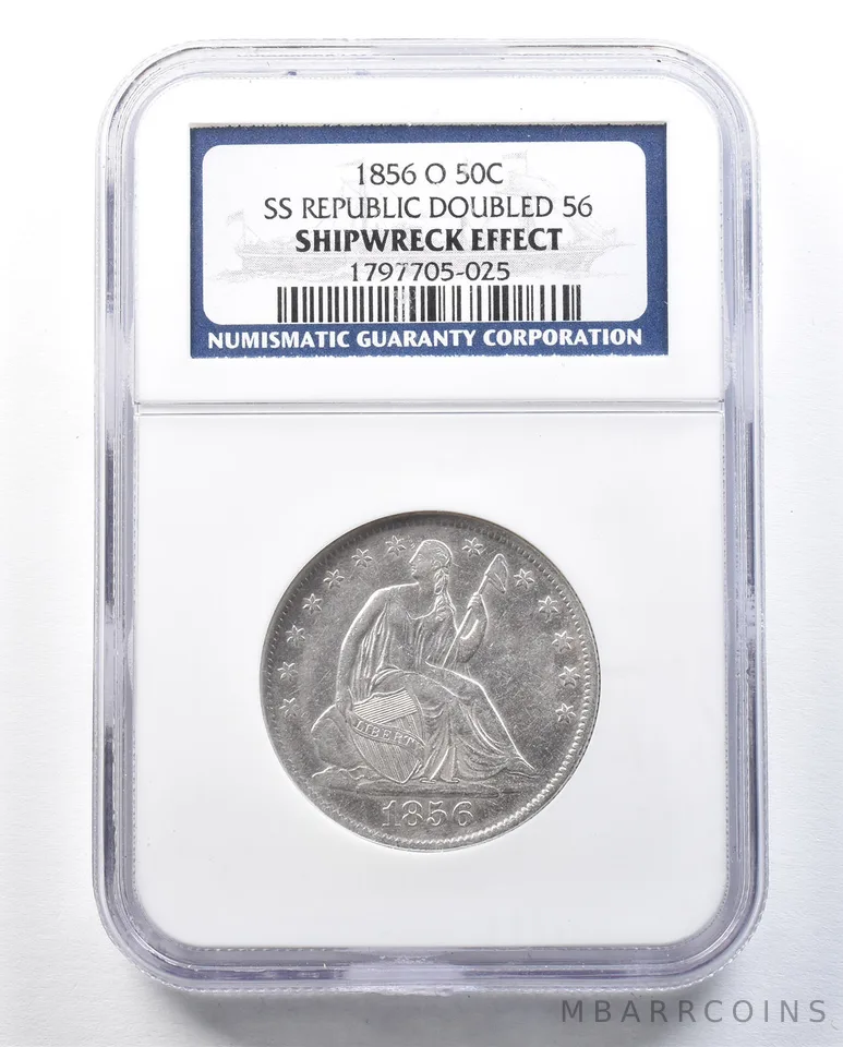 1856-O Seated Liberty Half Dollar SS Republic Doubled 56 Shipwreck NGC *9012