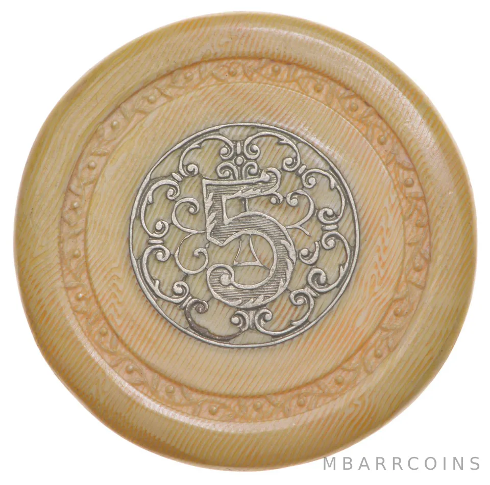 Vintage Casino Token Monaco 5 Francs *3601