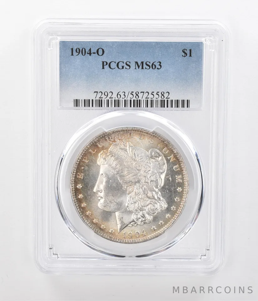 1904-O Morgan Silver Dollar MS63 PCGS Beautiful Tone *1204