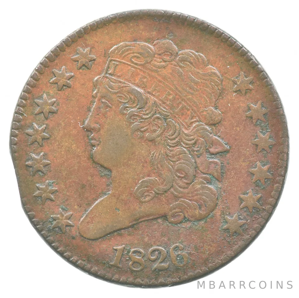 1826 Classic Head Half Cent a8209