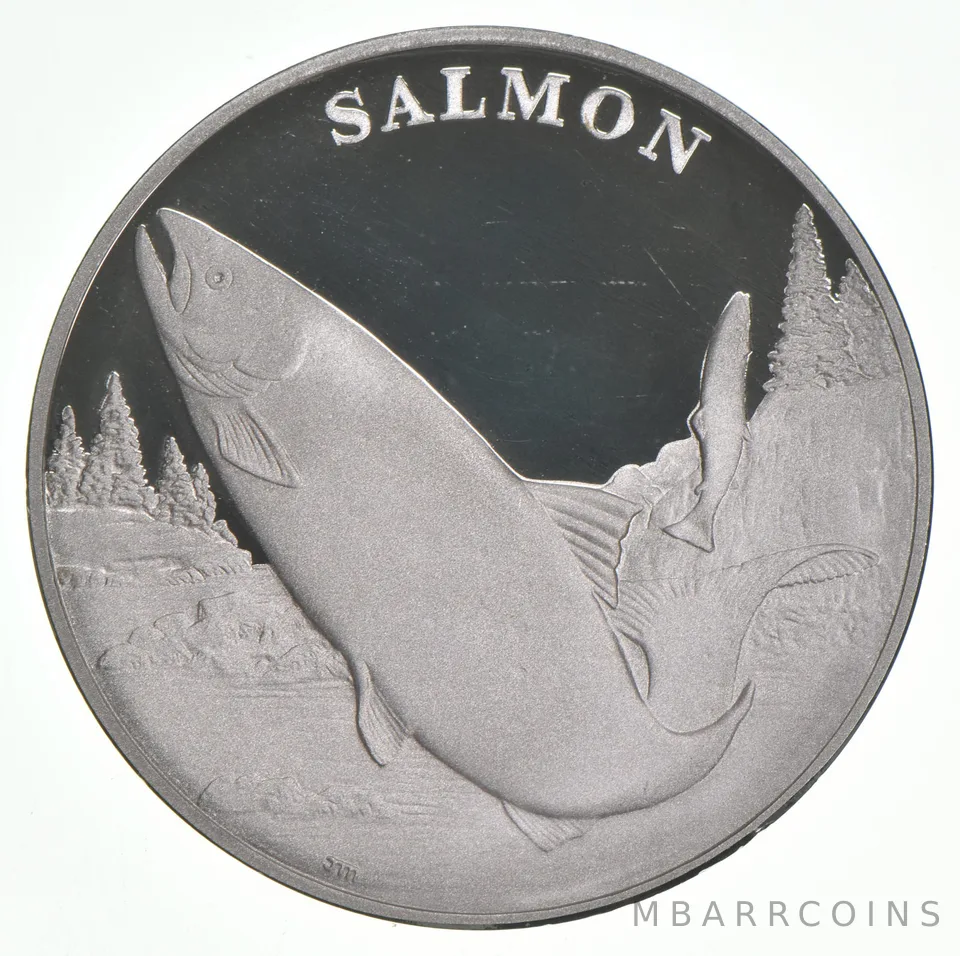 2003 National Wildlife Refuge Centennial Salmon 90% Silver Round US Mint