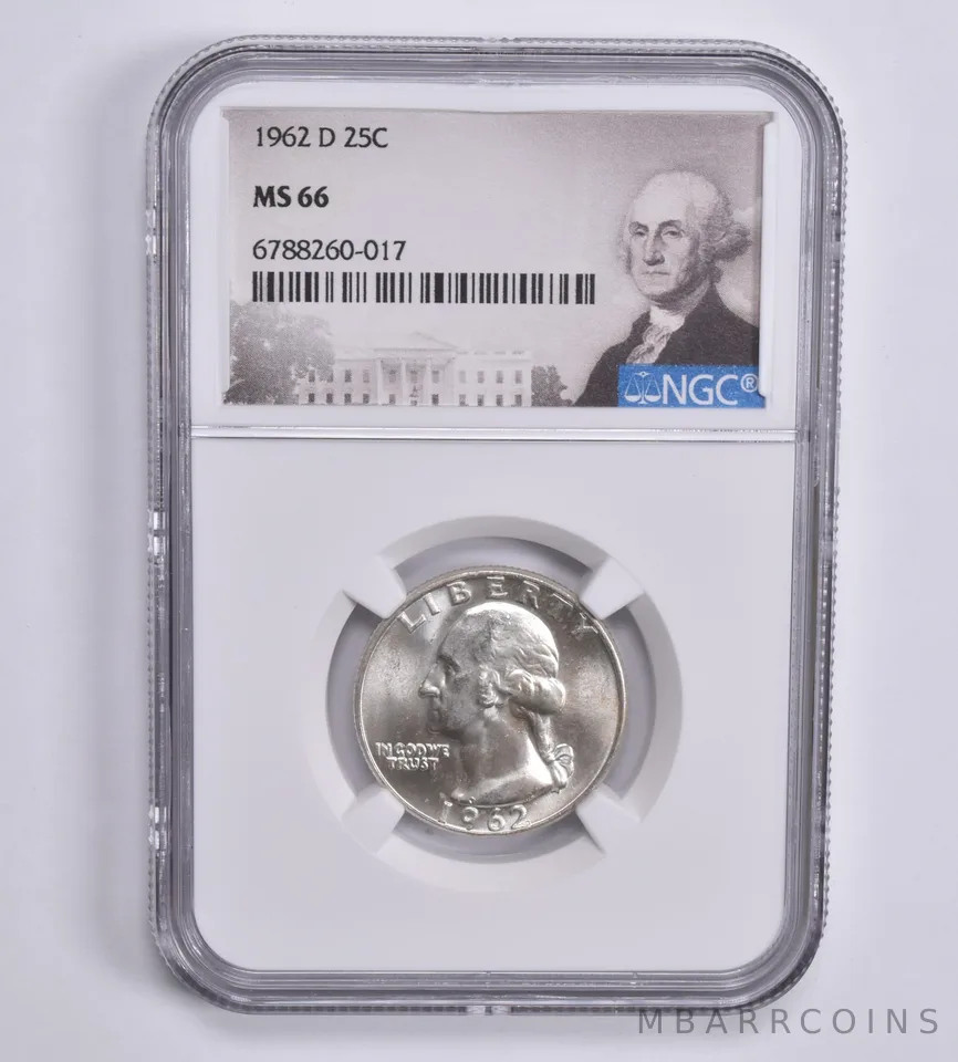 1962-D Washington Quarter 25c Special Lbl MS66 NGC