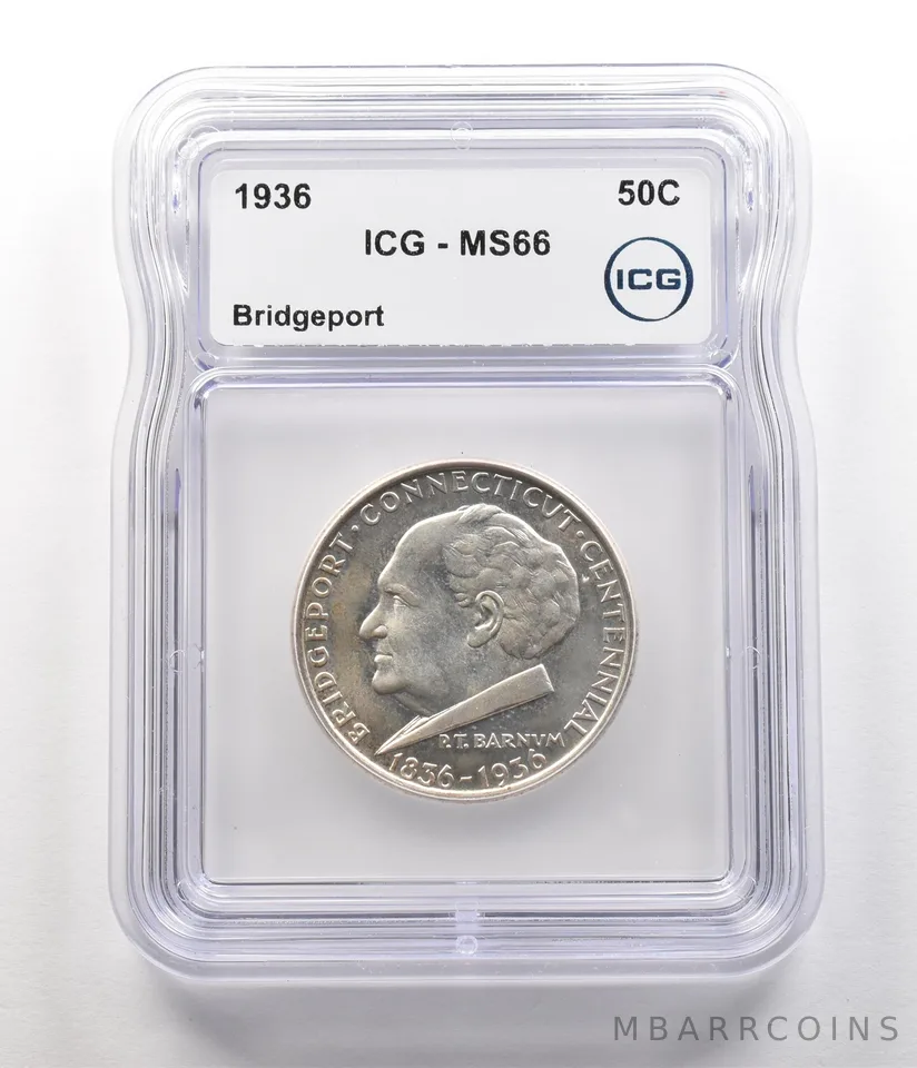 1936 Bridgeport Commemorative Half Dollar MS66 ICG *6790