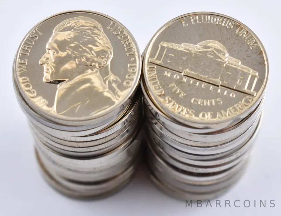 (40) 1960 Jefferson Nickel PROOF - ROLL of 40 Coins