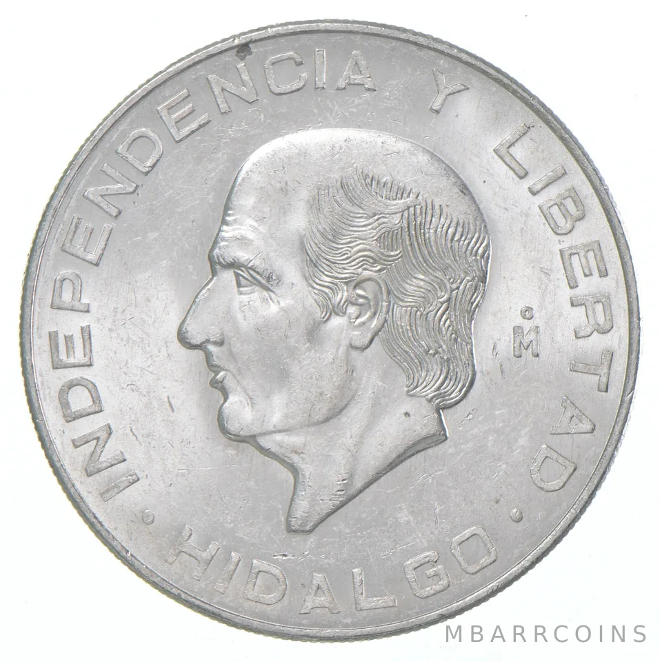 1956 MO Mexico 10 Pesos Silver BU