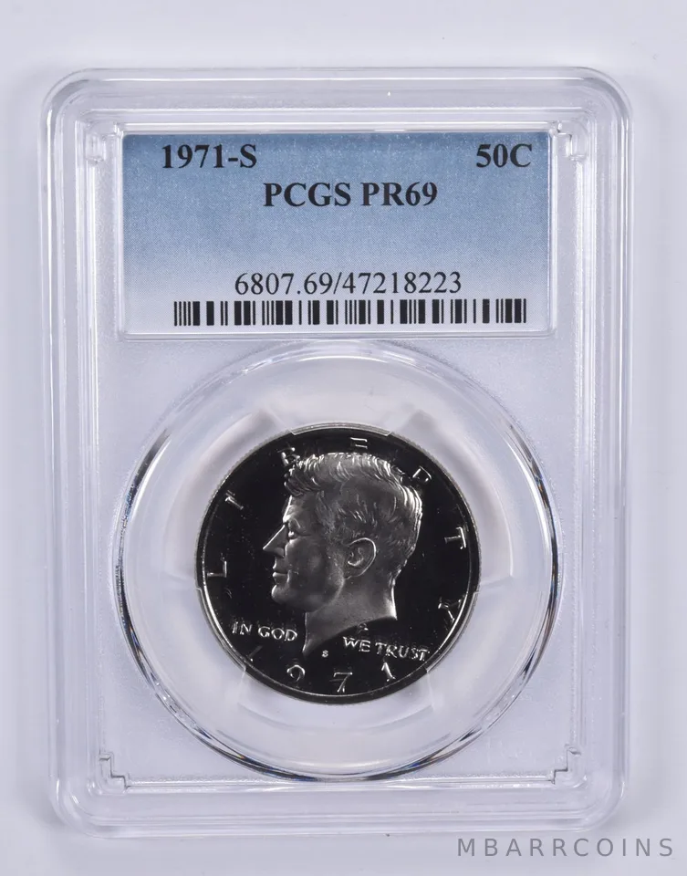 1971-S Kennedy Half Dollar 50c PR69 PCGS Blue Label