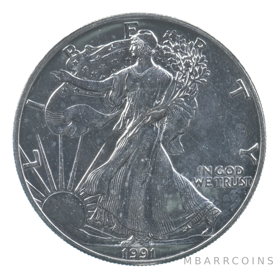 Better Date 1991 American Silver Eagle 1 Troy Oz .999 Fine Silver *659