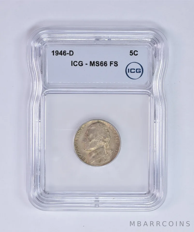 1946-D Jefferson Nickel MS66 FS ICG Beautiful Tone *8013