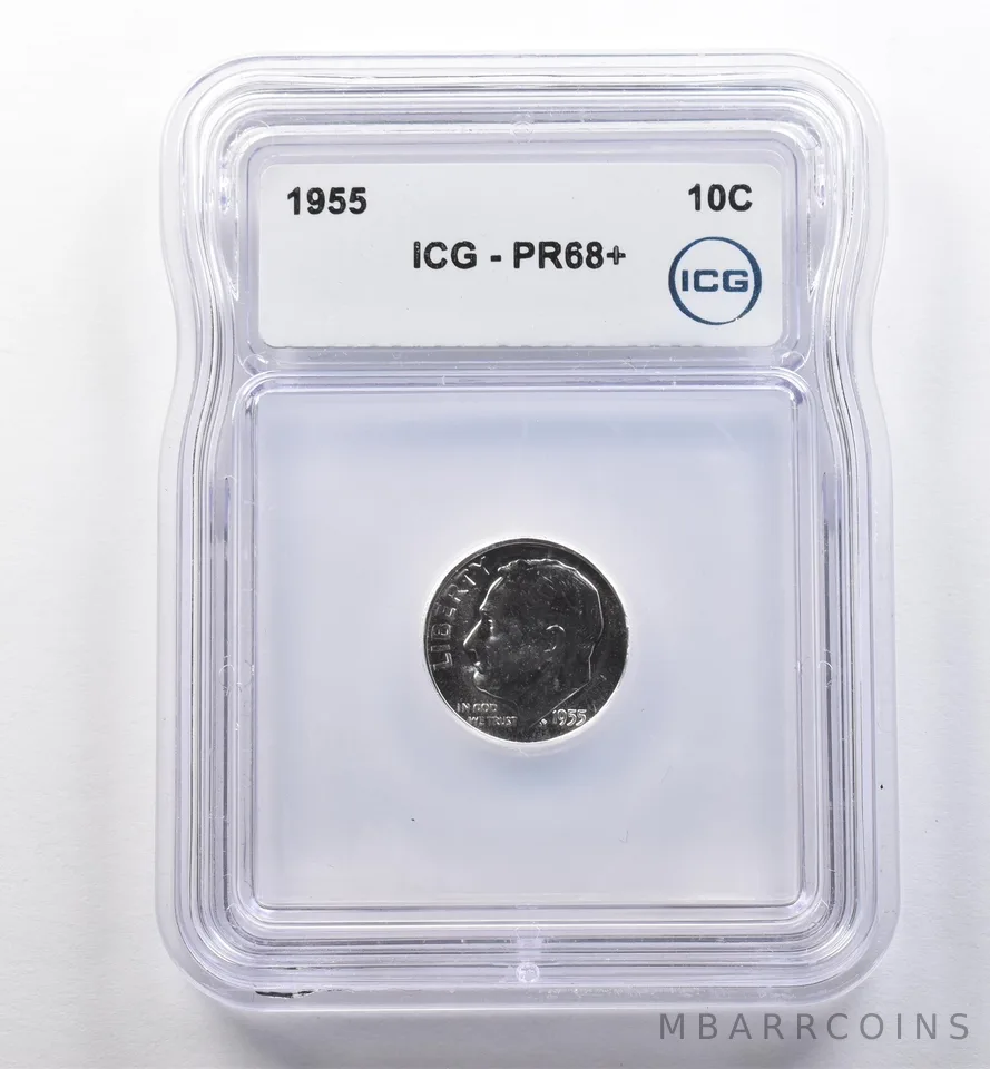 1955 Roosevelt Dime PR68+ ICG *2245
