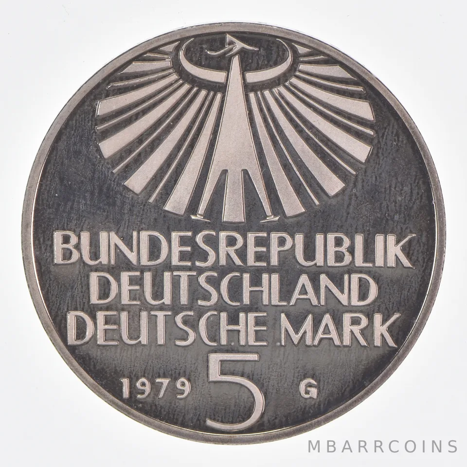 Better Date - 1979 Germany 5 Deutsche Mark World Coin *434