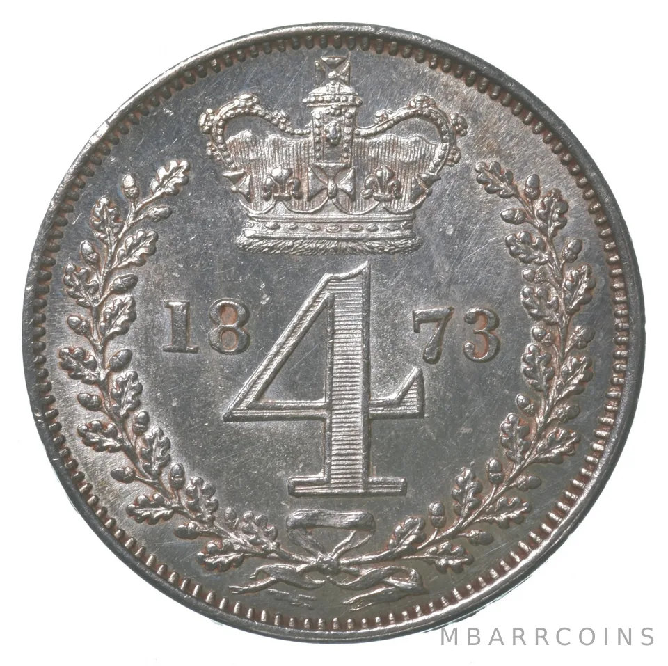 1873 Great Britain 4 Pence Maundy *8436