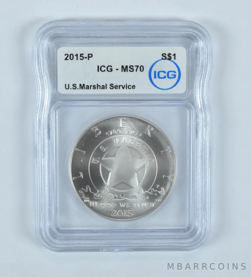 2015-P US Marshal Service Commemorative Silver Dollar MS70 ICG