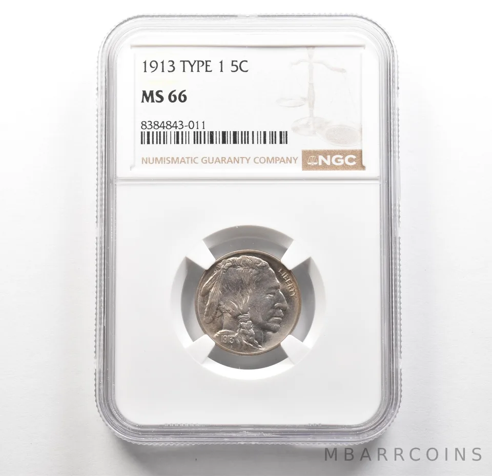 1913 Indian Head Buffalo Nickel Type 1 MS66 NGC a6245