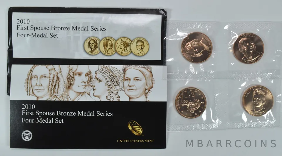 2010 First Spouse Bronze Medal Series Four Medal Set