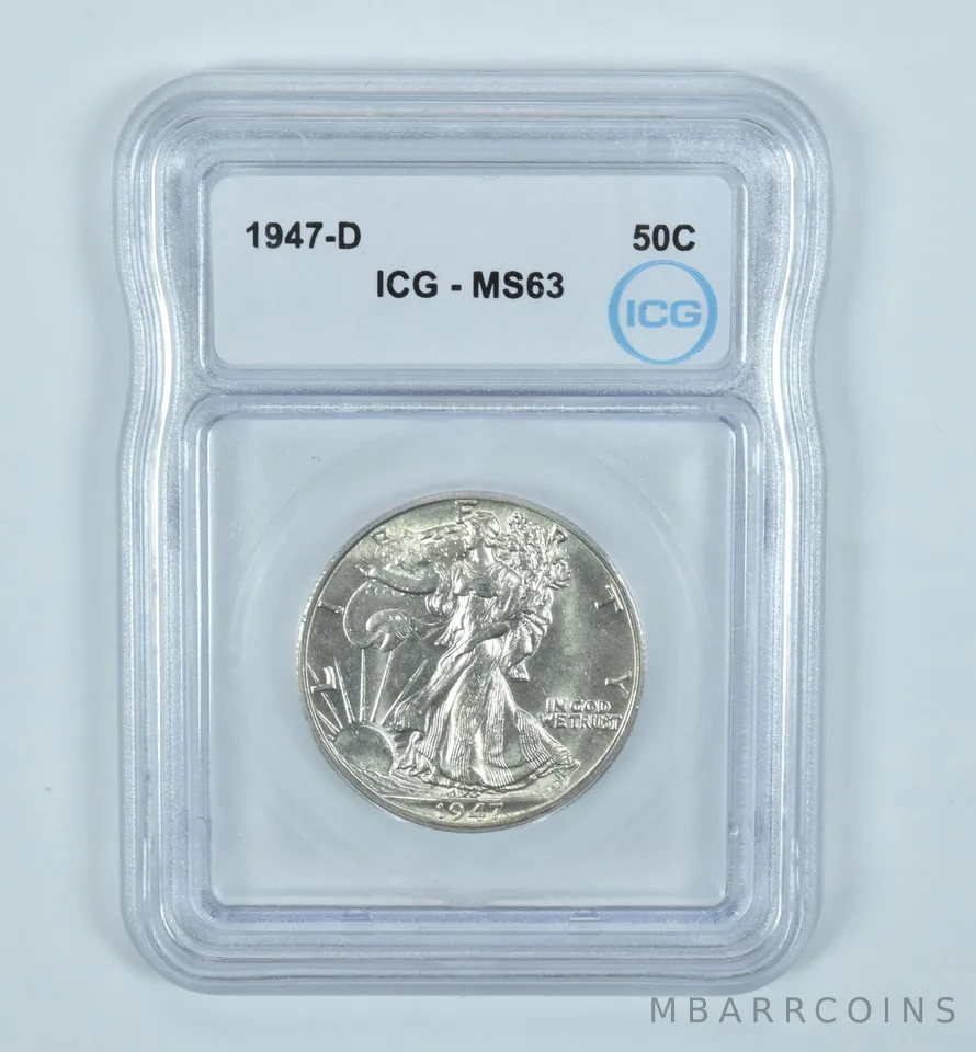 1947-D Walking Liberty Half Dollar MS63 ICG