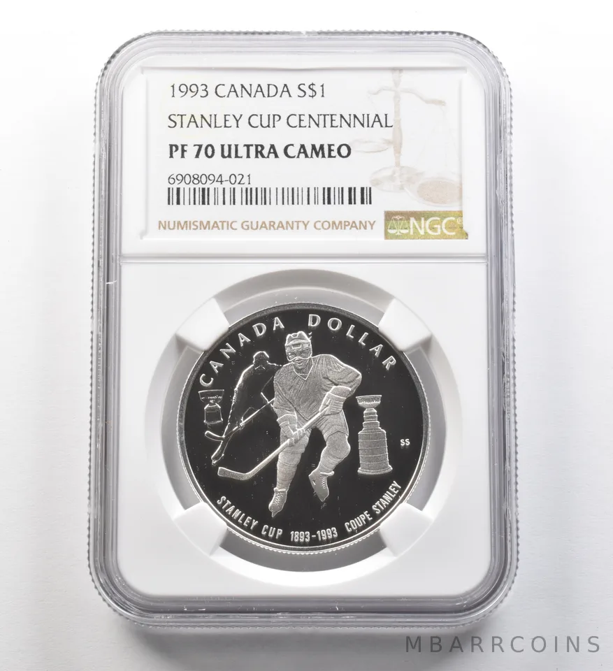 1993 Canada Silver Dollar Stanley Cup Centennial PF70 UCAM NGC *8243