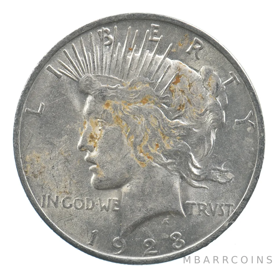 Early - 1923 Peace Silver Dollar - 90% US Coin *455