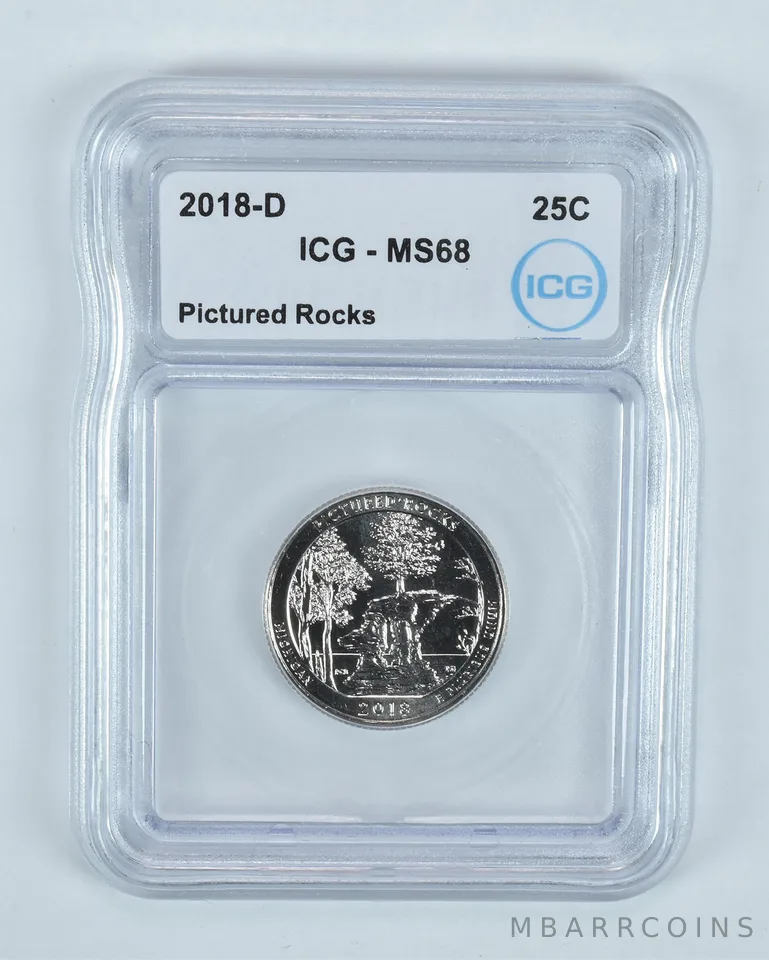 2018-D Washington Quarter ATB Pictured Rocks MS68 ICG