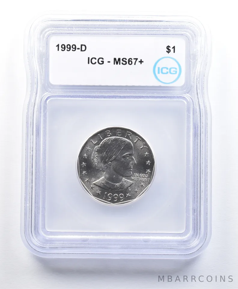 1999-D Susan B Anthony $1 MS67+ ICG a0931