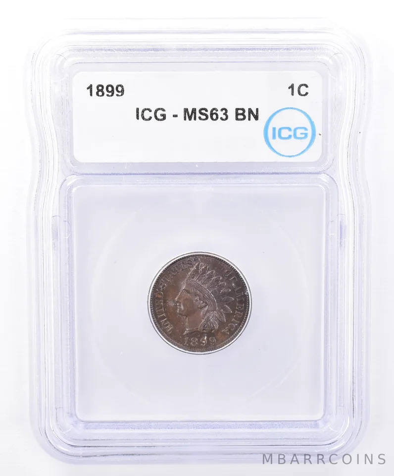 1899 Indian Head Cent MS63 BN ICG Beautiful Tone *9310