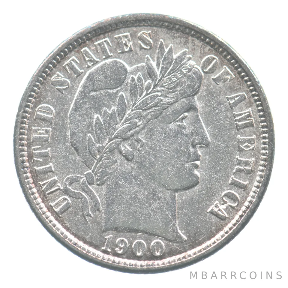 1900 Barber Dime *9339
