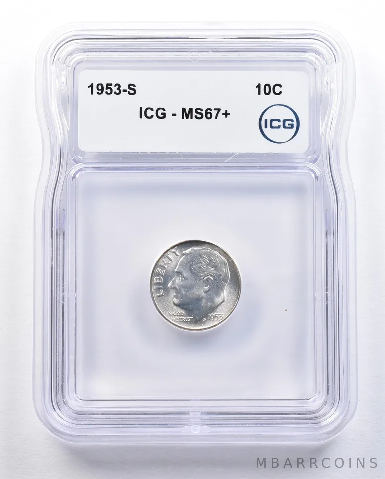 1953-S Roosevelt Dime MS67+ ICG *1646