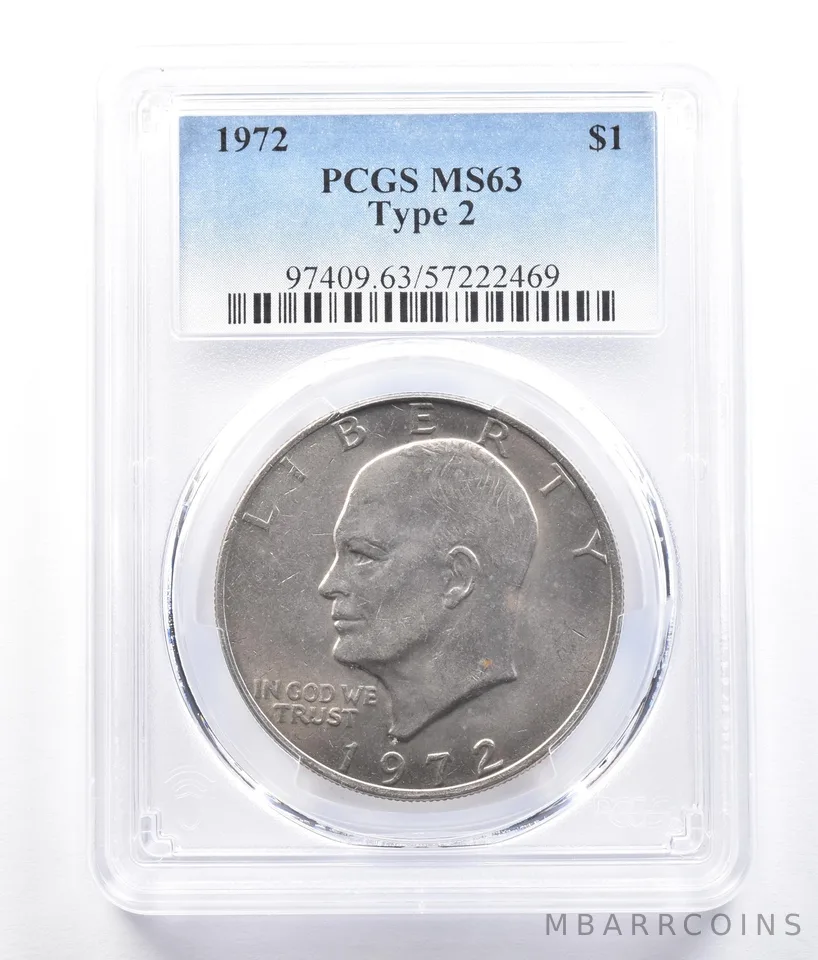 1972 Eisenhower $1 Type 2 MS63 PCGS a2683