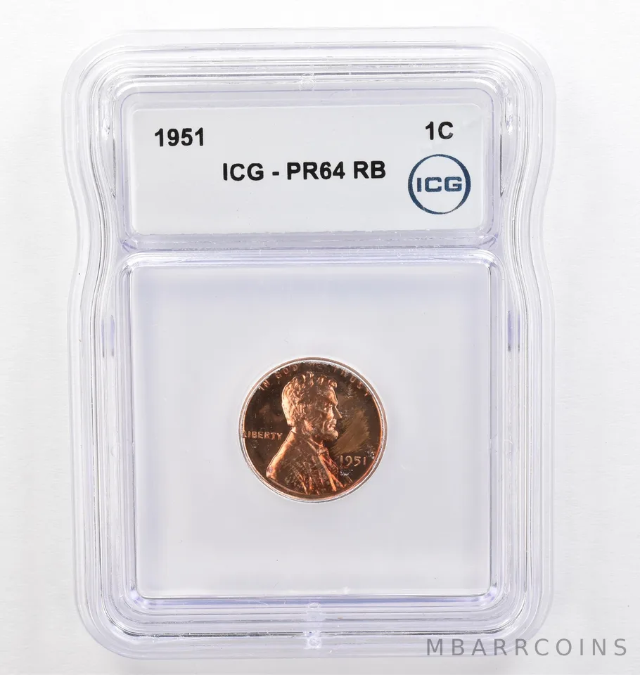 1951 Lincoln Wheat Cent PR64 RB ICG Beautiful Tone *0355