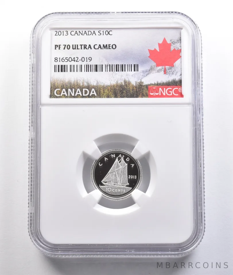 2013 Canada 10 Cents Silver PF70 UCAM NGC *6926