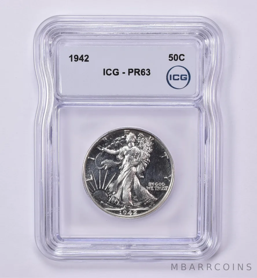 1942 Walking Liberty Half Dollar PR63 ICG *0515