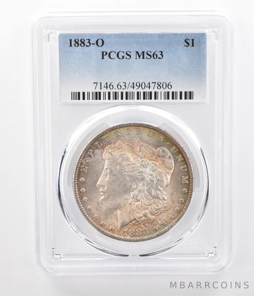1883-O Morgan Silver Dollar MS63 PCGS Beautifully Toned a0478