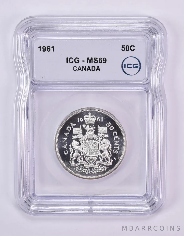 1961 Canada 50 Cents MS69 ICG