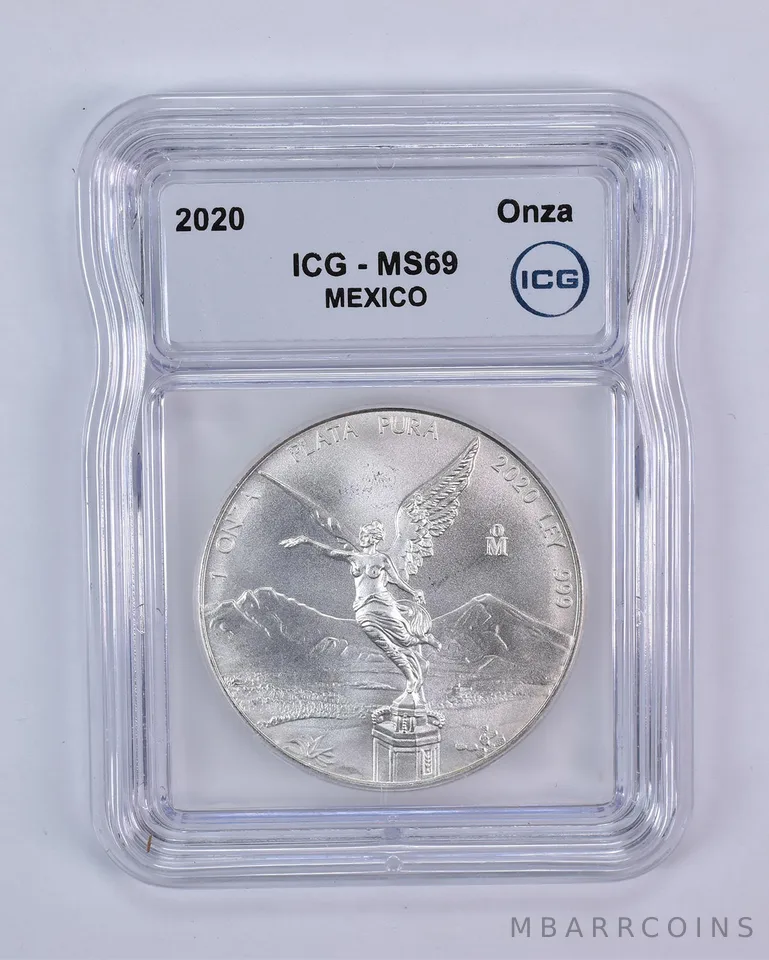2020 Mo Mexico 1 Onza Silver Libertad MS69 ICG