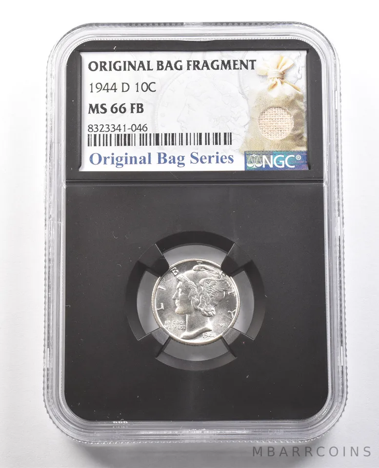 1944-D Mercury Dime Original Bag Fragment MS66 FB NGC *6131