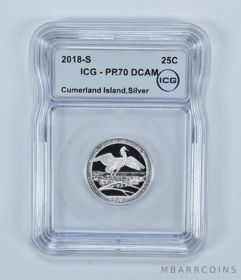 2018-S Washington Quarter ATB Silver Cumberland Island PR70 DCAM ICG