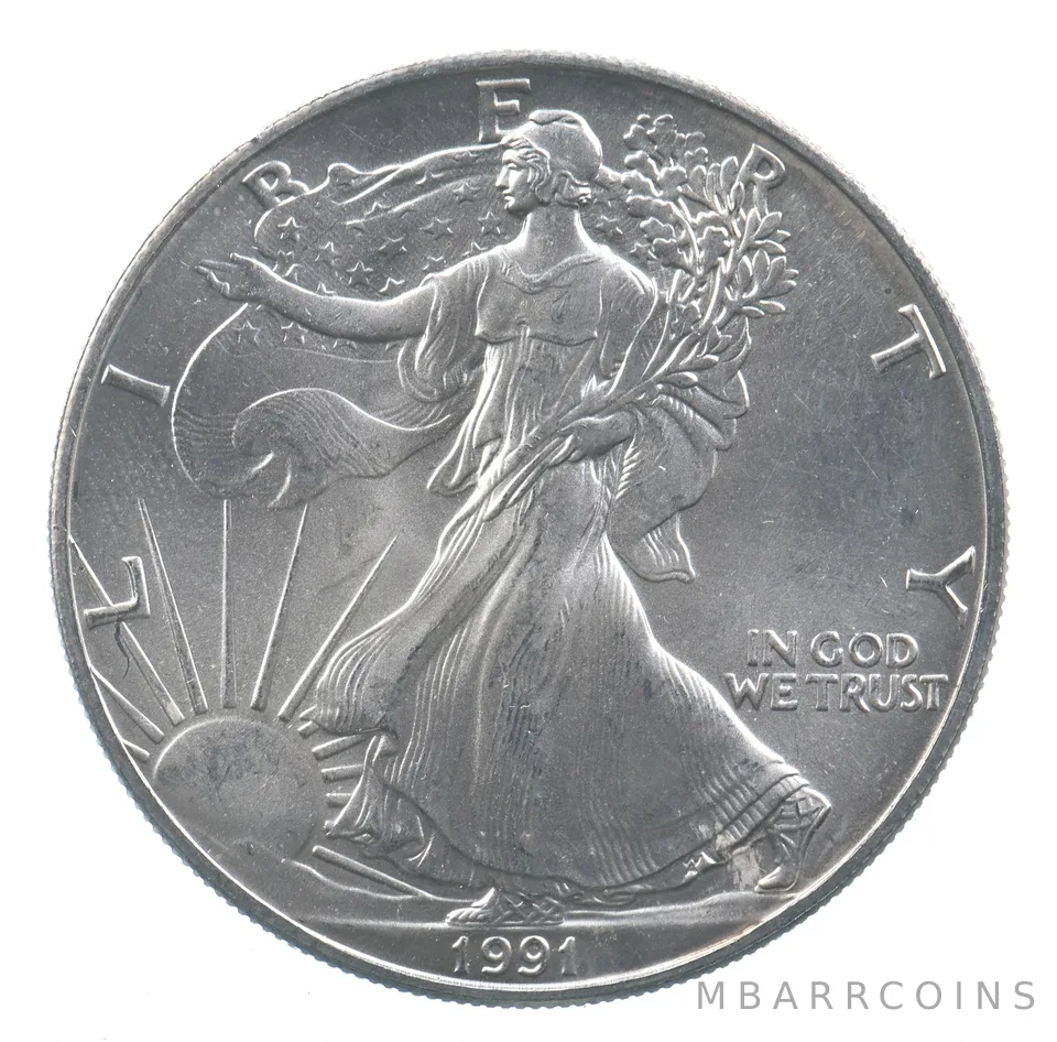 Better Date 1991 American Silver Eagle 1 Troy Oz .999 Fine Silver *702