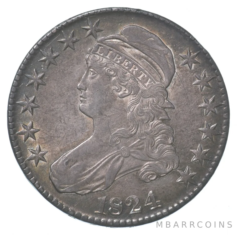 1824 Capped Bust Half Dollar *8696