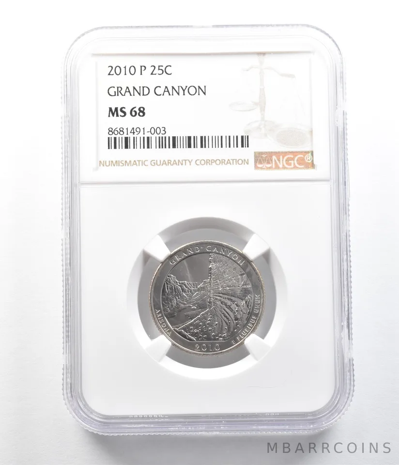 2010-P Washington Quarter ATB Grand Canyon MS68 NGC *9632