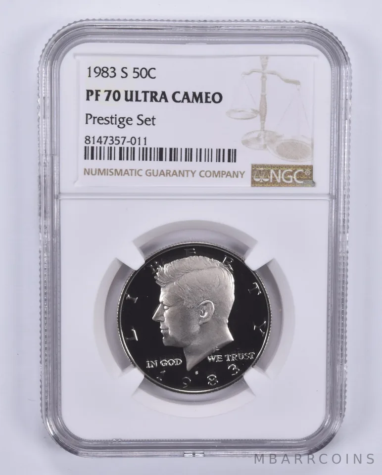 1983-S Kennedy Half Dollar Prestige Set PF70 UCAM NGC Brown Label
