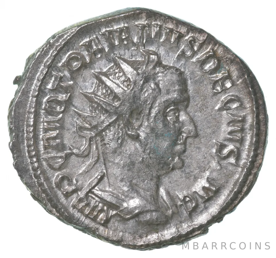250 AD Ancient Roman Silver Coin - Pannoniae - Trajan Decius *4986