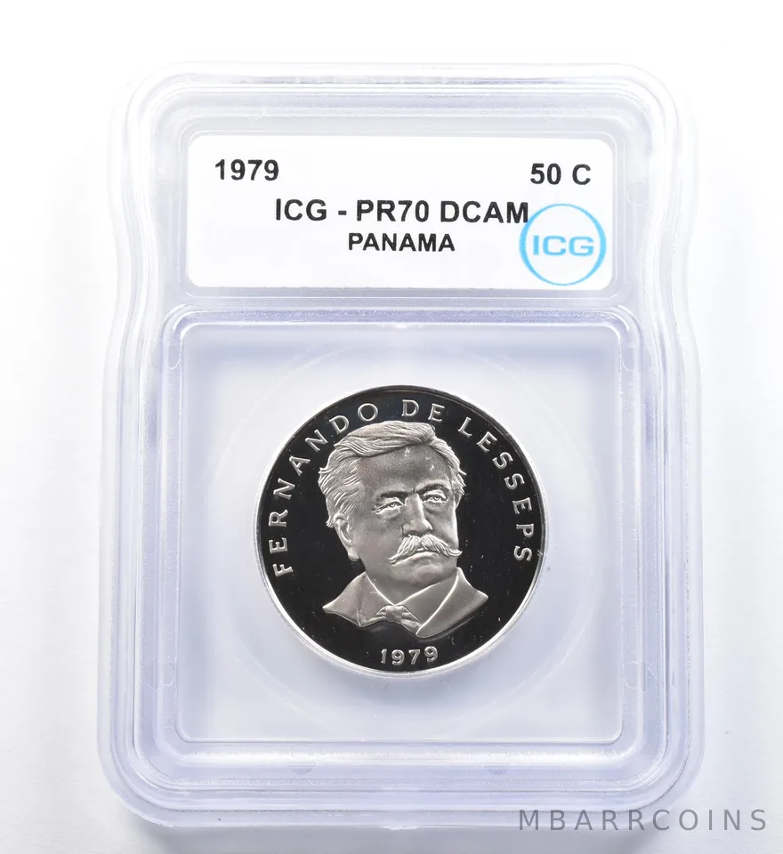 1979 Panama 50 Cents PR70 DCAM ICG *1143
